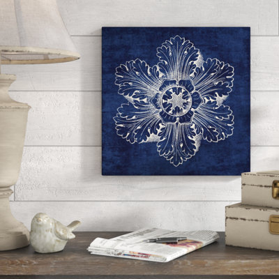 « rosette v », impression en indigo