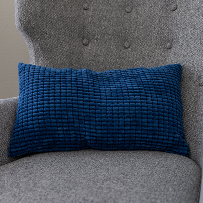 Ensemble de 2 coussins décoratifs avec insert - Coussin décoratif 12 po x 20 po, Marine, Polyester