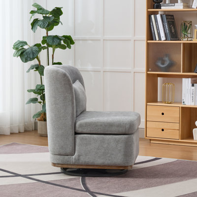 Upholstered Swivel Accent Chair Slipper Chair