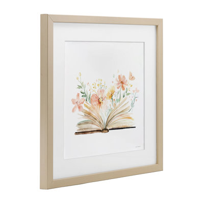 Floral Flourishing Words Framed Print Under Glass, design by Svetlana Aleynikova