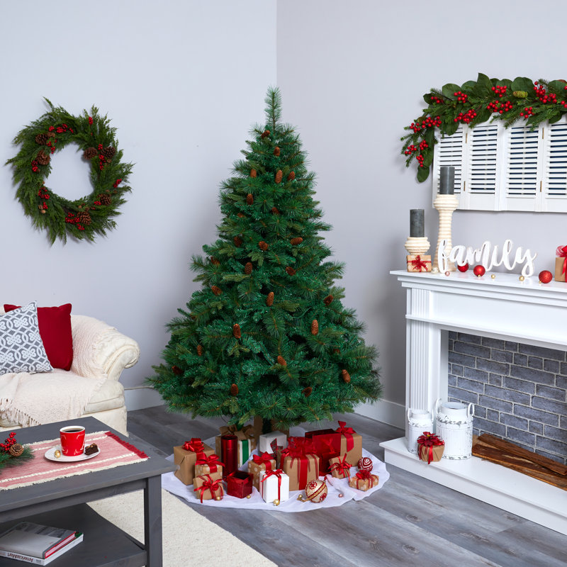 Lighted Artificial Christmas Tree, 72in.