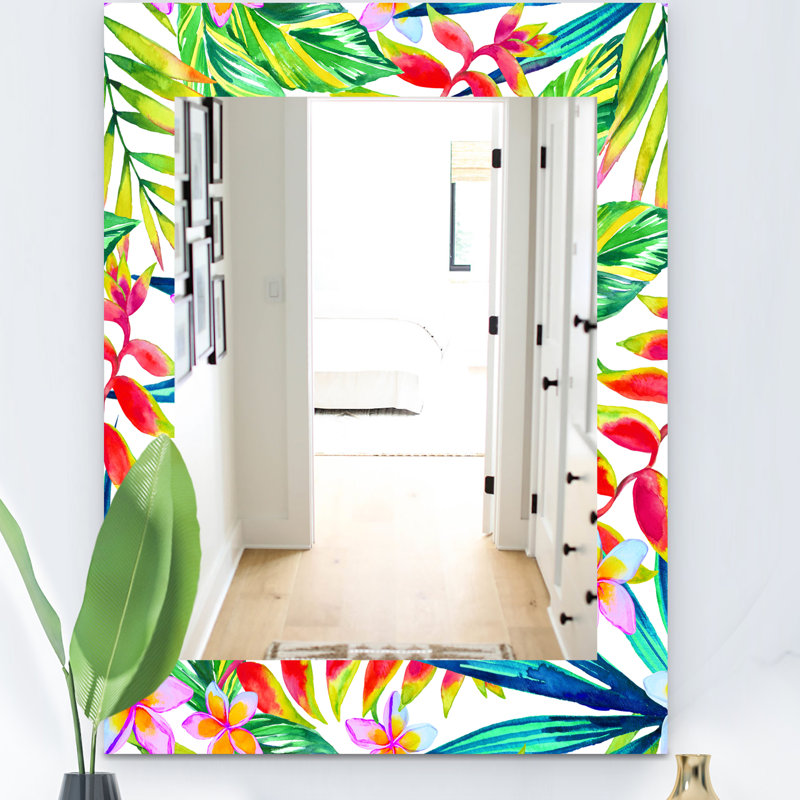 Miroir de meuble-lavabo Tropical, H 39,4 po x l 29,5 po, Humeur tropicale lumineuse 12