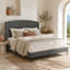 Lit plateforme tapissier Padilla Queen Boucle-1587690129