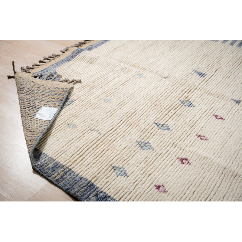Marrakech Colorful Ember Bloom Multicolor Hand Knotted Wool Multicolored Contemporary Transitional 6' x 9'11" Area Rug