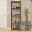  Armoire-penderie avec 5 tablettes ouvertes de 23 po pour l'organisation de la chambre à coucher - noir / brun-83096419