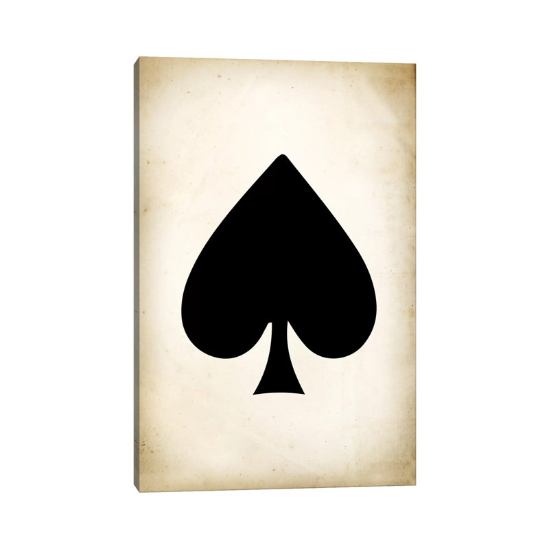 Card II Spade - Wrapped Canvas Print, 30.48 cm H x 45.72 cm W