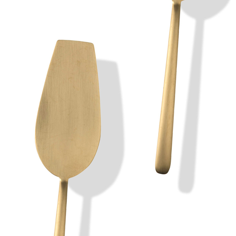 Linea Stainless Steel Cake Server, Ice Gold