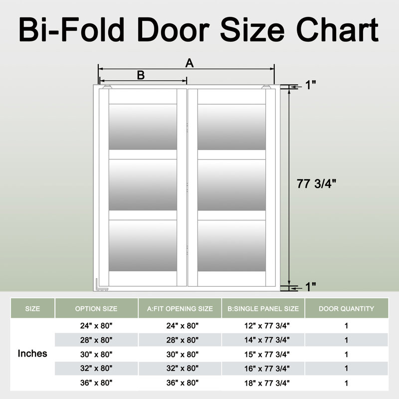 White 24'' x 80'' MDF Bi-Fold Door with Frosted Glass