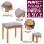 Rugby Solid Wood Accent Stool