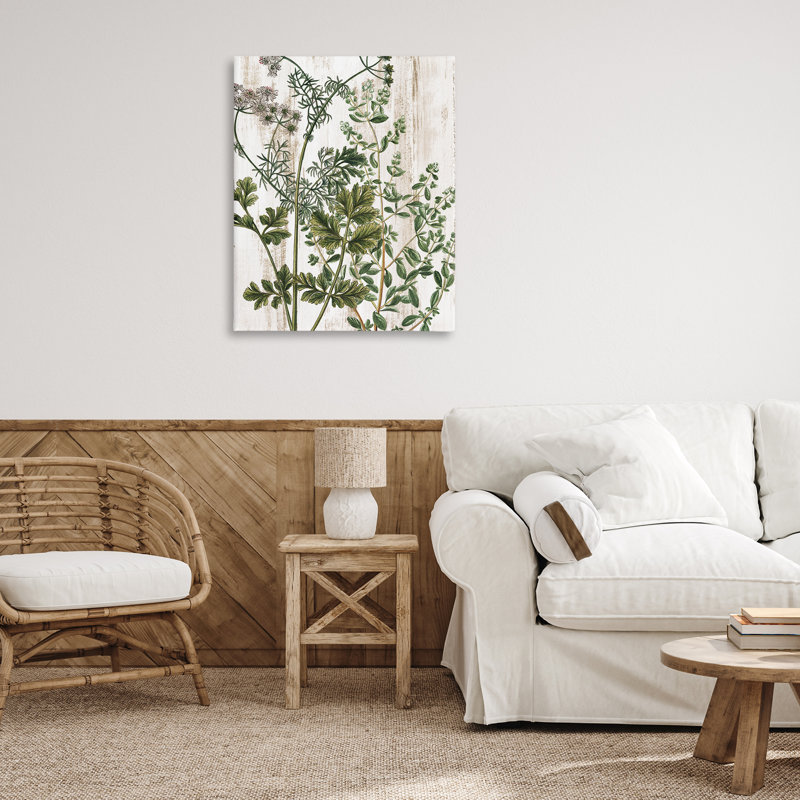 «Botanical Greenery», art mural sur toile par Kim Allen, H 40 po x l 30 po