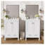Meuble-lavabo blanc 48 po avec lavabo encastré intégré, bois massif et panneau de fibres à densité moyenne