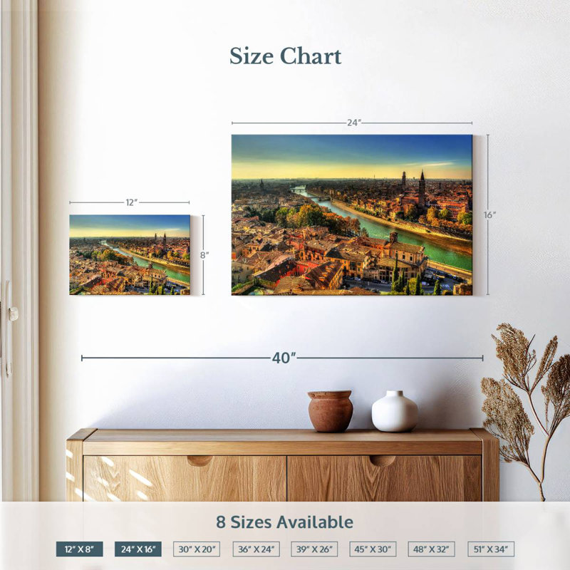 Paysage urbain Sirpi Verona, H 16 po x l 24 po