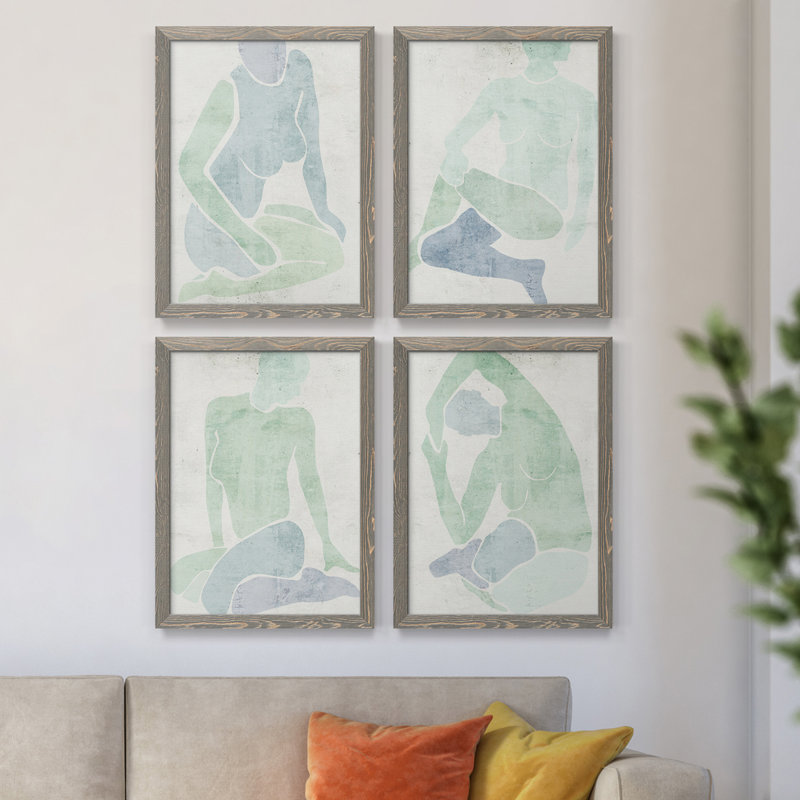 Stretching I, toile encadrée de qualité supérieure - prête à être accrochée, H 20 po x l 68 po x P 1,5 po, gris