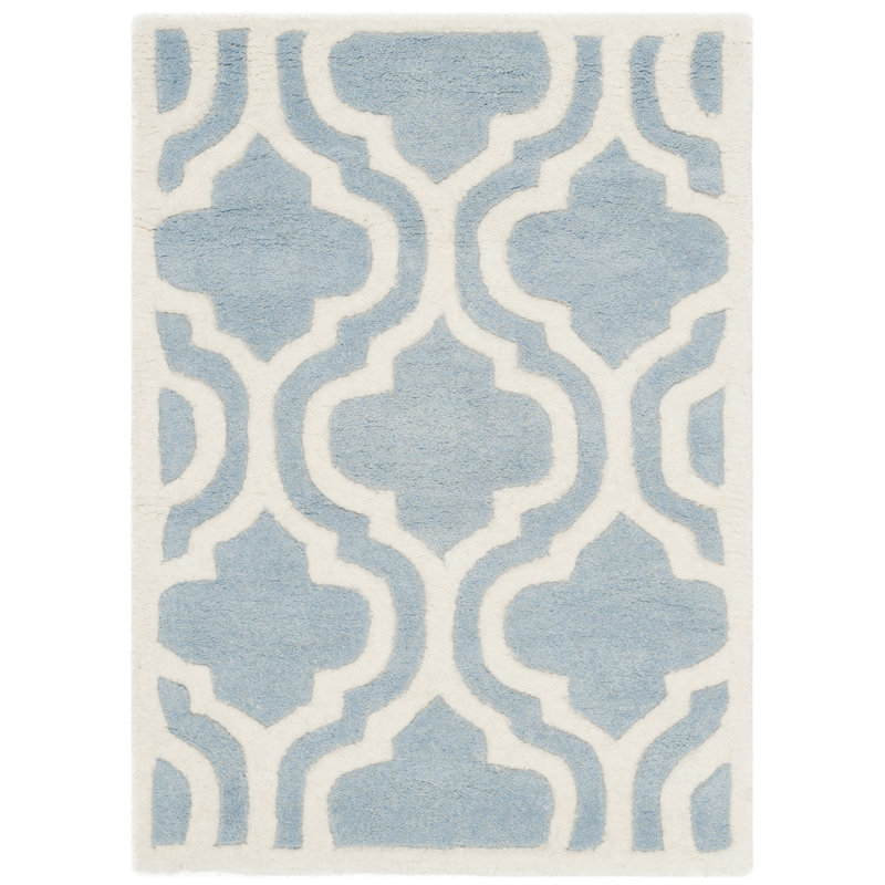 Carolene Hand Tufted Wool Geometric Rug, Rectangle 2' x 3'