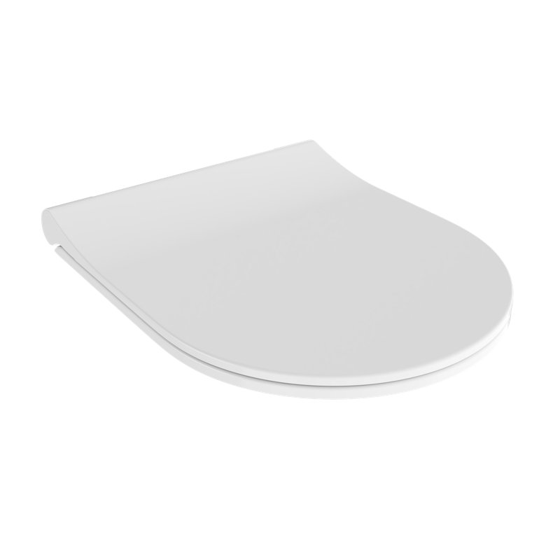 Venezia Pure Slim Round Shape Soft Close Hard Toilet Seat, Matte White