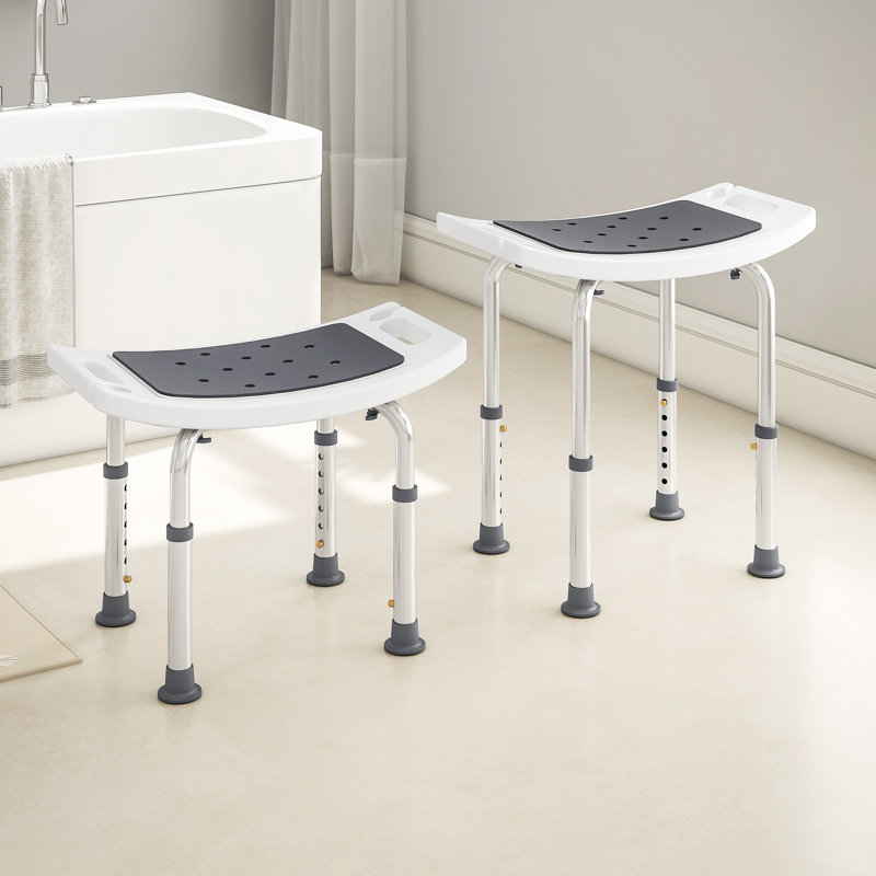 Chaise de douche avec siège rembourré en EVA et pieds à ventouse 300 lb