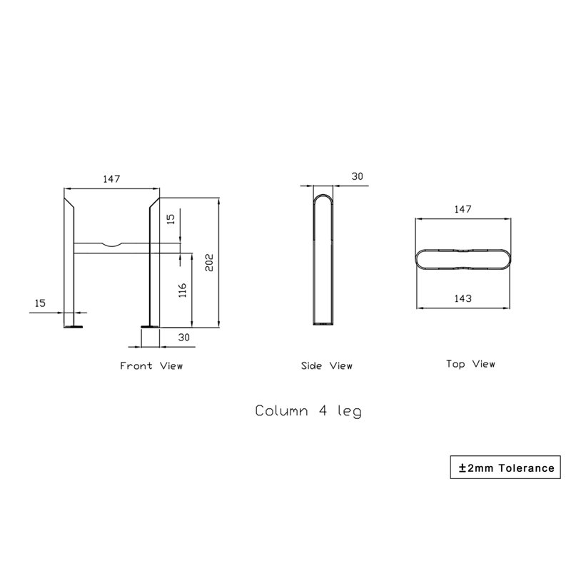 Floor Mounting legs for Traditional 4 Column Cast Iron Radiator Support Feet, Anthracite