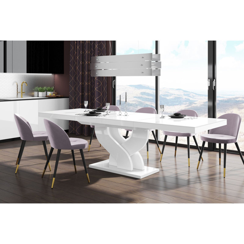 Dayzia Extendable Dining Table, White