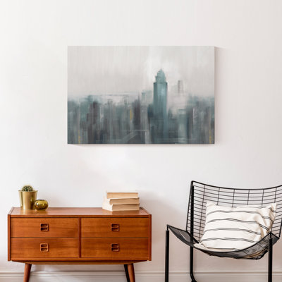 «Blue Abstract Skyline», reproduction sur toile