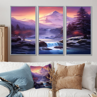 Clarklake - Winter Landscape Wall Art Living Room Set