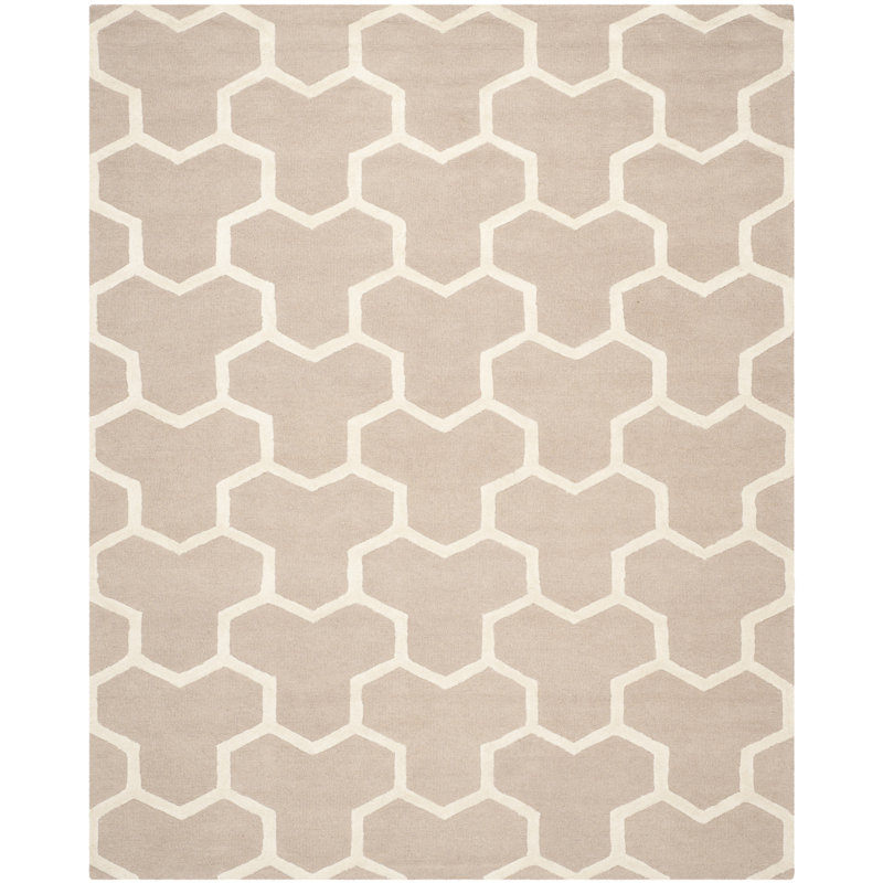Ellicott Hand Tufted Wool Geometric Rug, Rectangle 6' x 9'