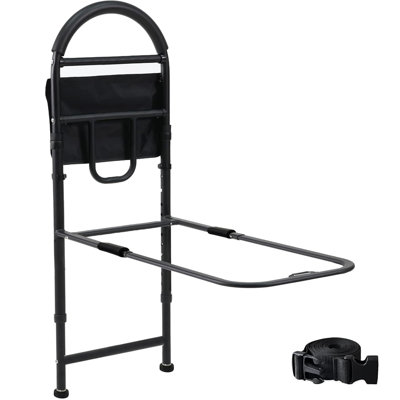 Bed Rails For Elderly Adults Height Adjustable Bed Side Rails With Extension Legs & Storage Pocket Stable Bed Assist Bar Fall Prevention Bed Rails For King Queen Twin Size Bed