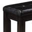 Banc en cuir noir avec garniture pour un cachet classique en tissu durable