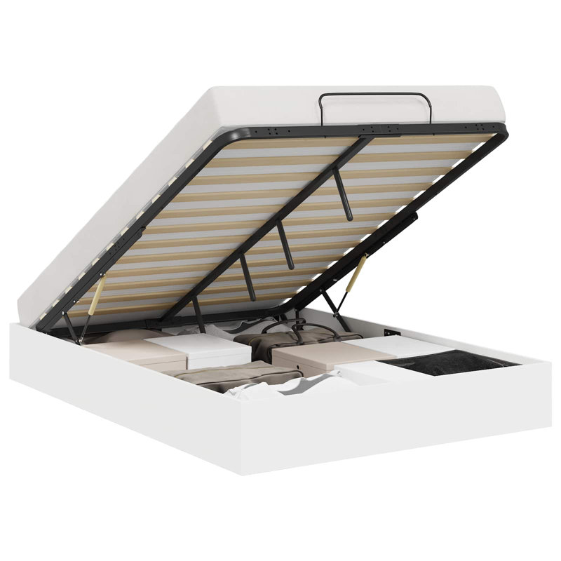 Bed Frame, Double (4'6), White