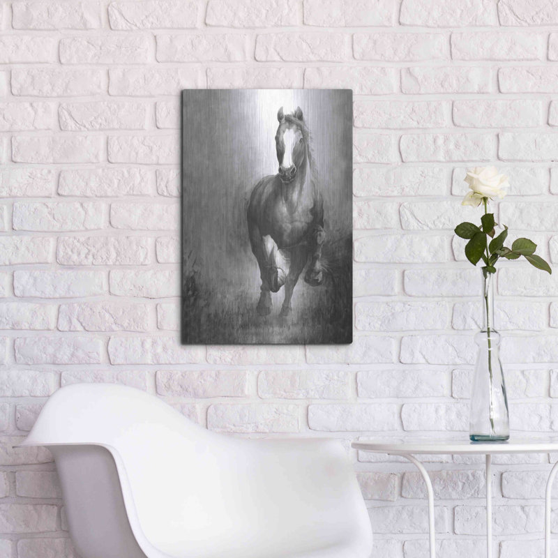 Luxe «Art au galop» par White Ladder par Luxe Ladder, H 24 po x l 16 po