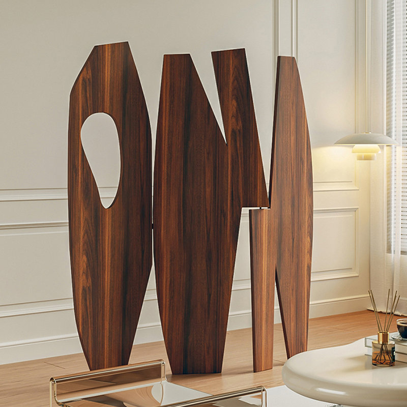 Paravent en bois massif de style français