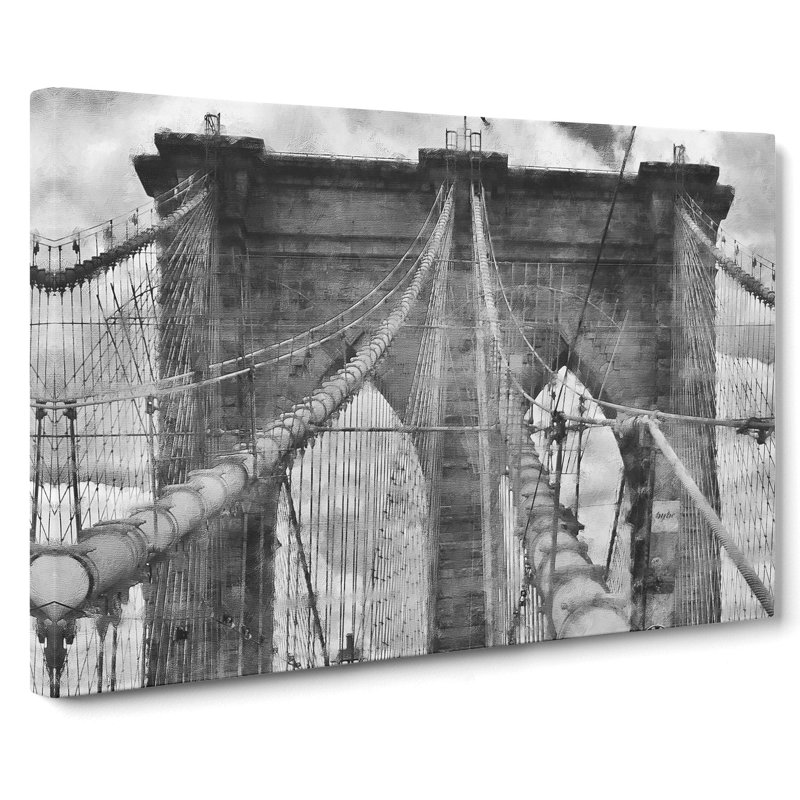 Brooklyn Bridge in New York Vol.1 - Wrapped Canvas, 35cm H x 50cm W x 3cm D