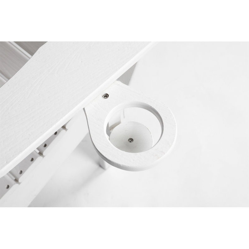 Chaise Adirondack pliante avec table d'appoint, Blanc