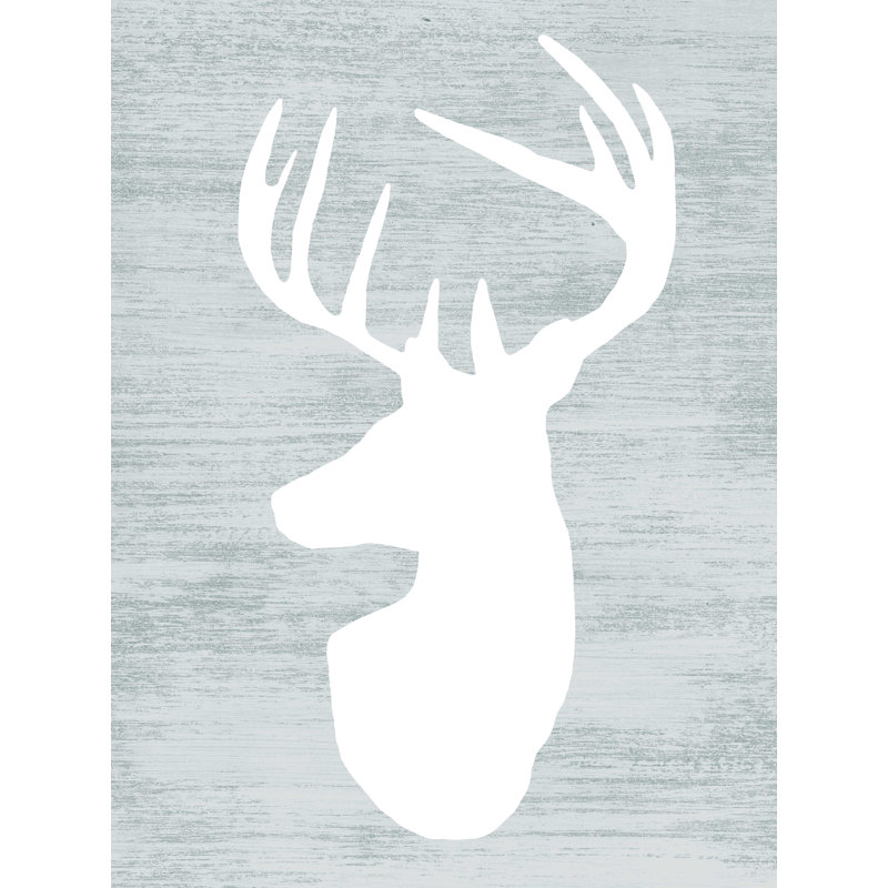 Cerf blanc - impression sur toile tendue, H 16 po x l 12 po