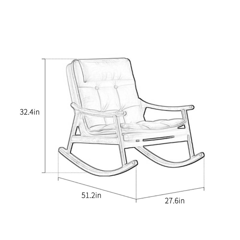 Chaise berçante Nordic, Vert