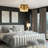 Modern 20" Brushed Gold 5-Light 2-Tier Dimmable Drum Chandelier