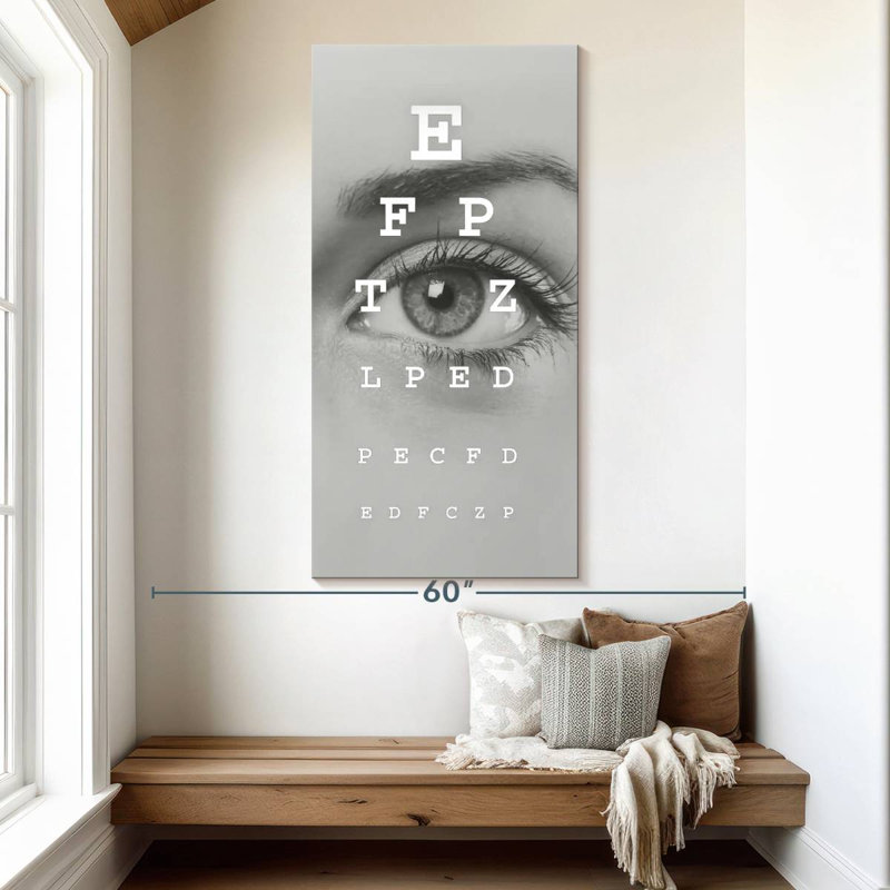 Eye Test Chart, 54" H x 27" W