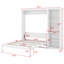Lit escamotable élégant avec tablettes de rangement-815365806