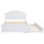 Lit plateforme simple en bois avec tête de lit et lit gigogne simple-224702739