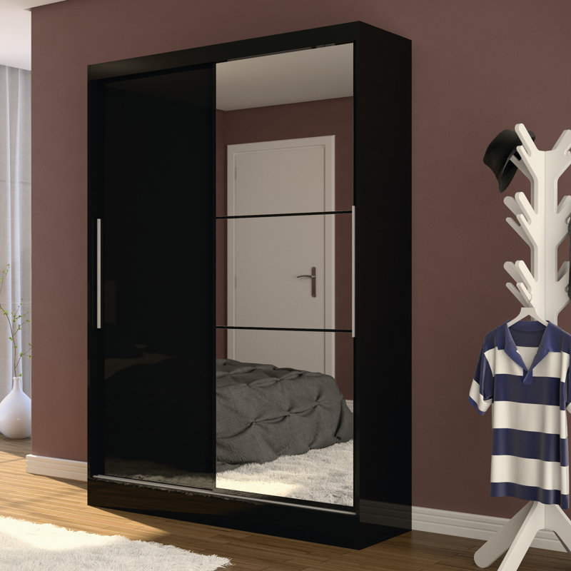 Marquitta 2 Door Sliding Wardrobe, Black