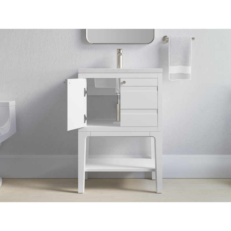 Helst 24-In Bathroom Vanity Set, White