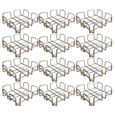 Porte-serviettes de table carré en chrome argenté YBM Home