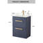 Ensemble de meuble-lavabo simple 24 po bleu
