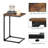 2-Pack Simple C-Shaped Side Table (Brown)