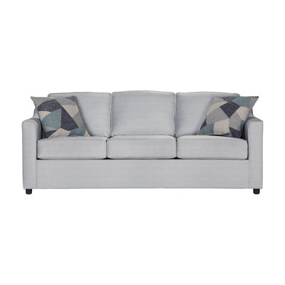 81" Upholstered Sofa with Terrazzo Pillows
