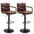   High Back Faux Leather Adjustable Swivel Counter Bar Stools-478387192