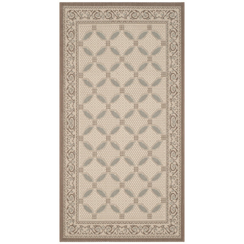 Tapis intérieur / extérieur beige Arneshia, Rectangle 2 pi 7 po x 5 pi