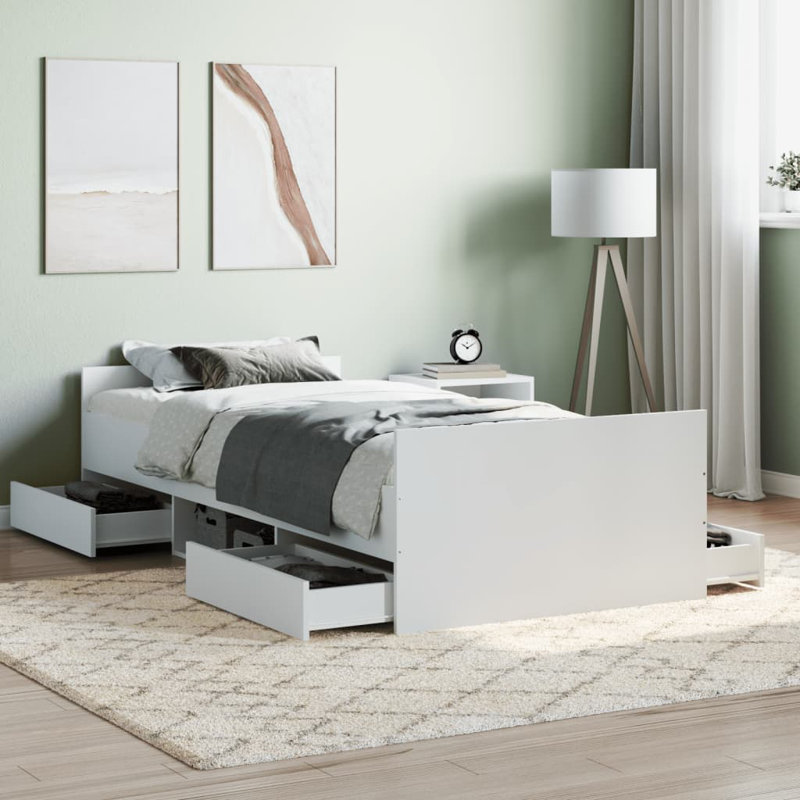 Addylen Storage Bed, Single (3'), White