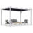 PURPLE LEAF 10' X 12' Outdoor Retractable Pergola with Sun Shade Canopy Cover White Patio Metal Shelter for Garden Porch Yard BBQ Beach Gazebo Grape Trellis Pergola, Navy Blue-110725164
