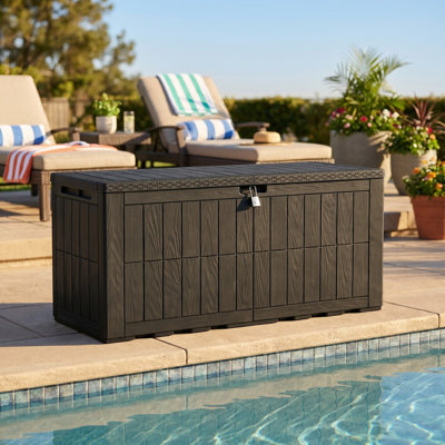 Coffre extérieur pour terrasse avec serrure