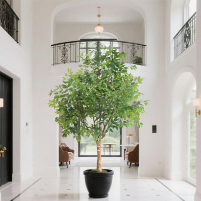 94" Artificial Tall Ficus Tree in Pot